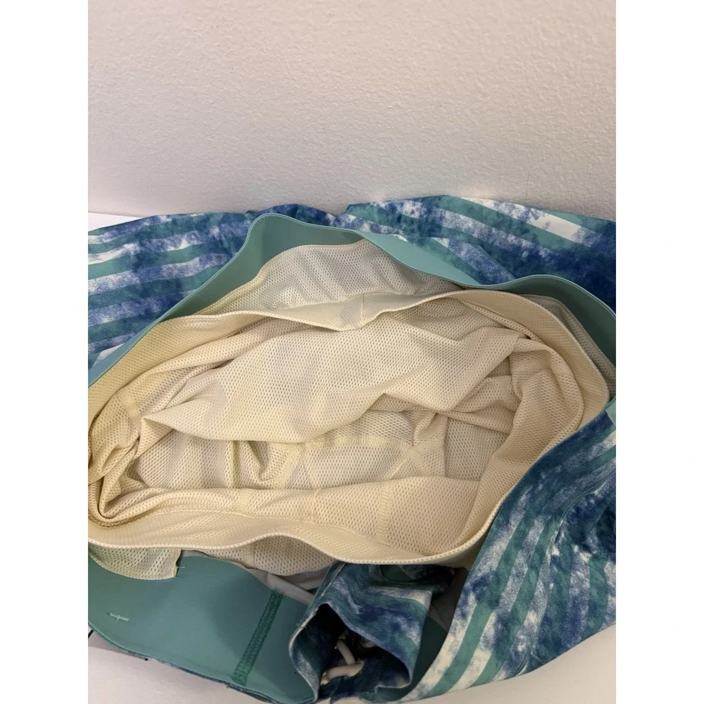Lululemon El Current Blue & Teal Striped Lined Swim Trunks Shorts‎ Sz 36